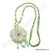 Elegant Carved Jade Flower Necklace