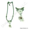 Carved Jade Flower Necklace for an Angel