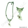 Chinese Carved Jade Flower Necklace of Perfection