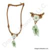 Carved Jade Flower Necklace of Prosperity