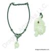 Carved Jade Flower Necklace of Purity