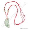 Chinese Carved Jade Fish Necklace of Success
