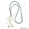 Chinese Carved Jade Knot Necklace of Peace