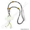 Soft-Looking Carved Jade Knot Necklace