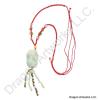 Chinese Carved Jade Beads Money Pig Necklace