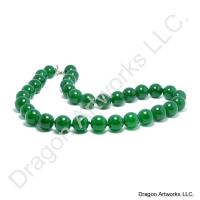 Chinese Green Beaded Jade Necklace