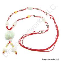 Adorable Carved Jade Pig Necklace