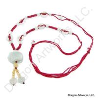 Cute Carved Jade Pig Pendant Chinese Necklace