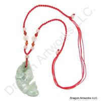 Auspicious Carved Jade Fish Necklace