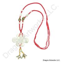 Chinese Carved Jade Knot Necklace of Fengshui