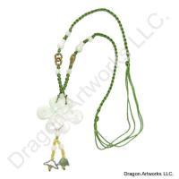 Gorgeous Chinese Carved Jade Knot Necklace