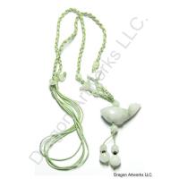 Carved Jade Fish Pendant Necklace